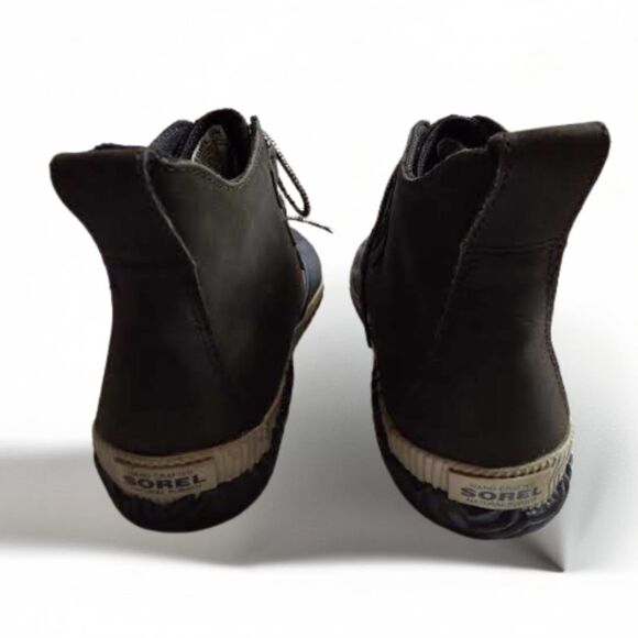 Sorel Out ’N About Plus Boots 11 Black Waterproof Ankle Rain Snow Gorpcore Urban - Picture 7 of 12